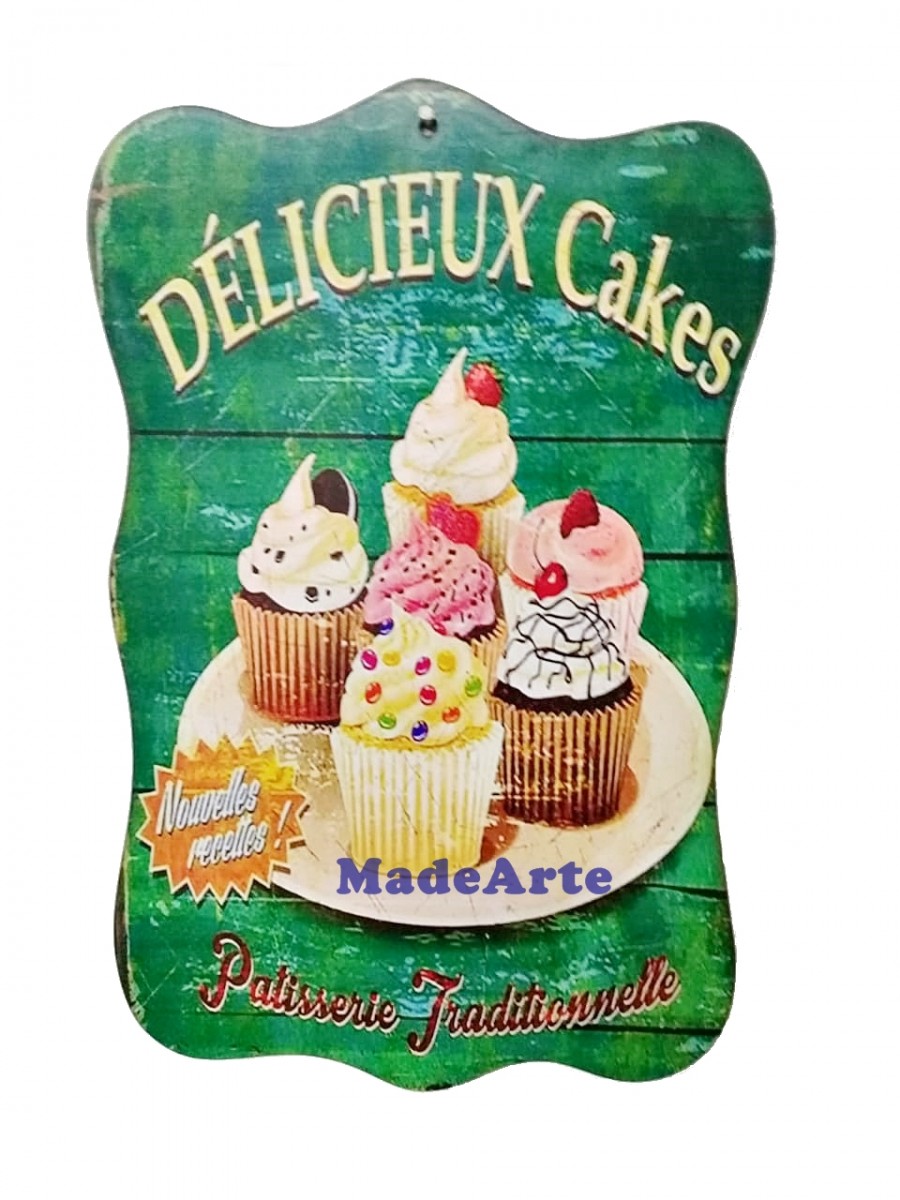 Quadro Adesivado 27x17,5 cm - Cakes